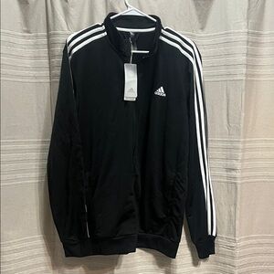 Adidas Black Jacket with White Accents